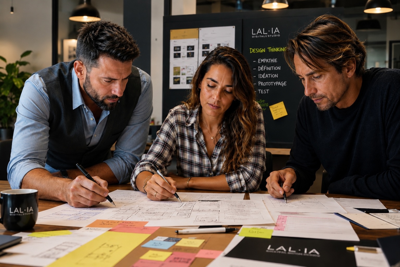 L'équipe LAL·IA en session de design thinking