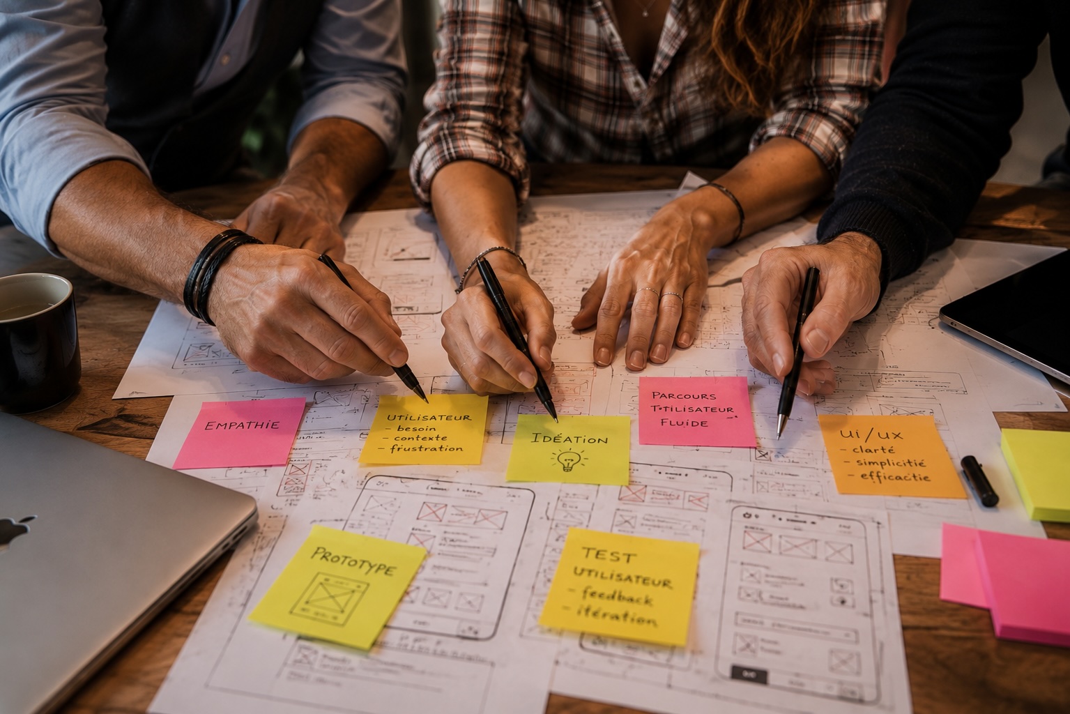 L'équipe LAL·IA en atelier de design thinking